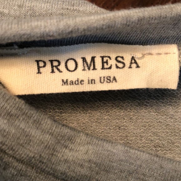 Grey short sleeve maxi dress with striped detail at bottom - Picture 2 of 4